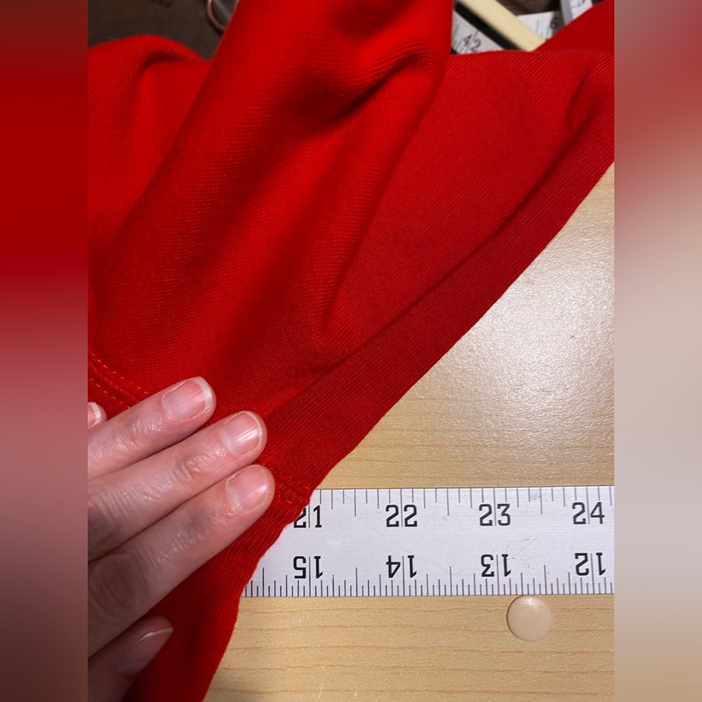 Y2K Jones Sport Ribbed Knit Mock Neck Long Sleeve Tee Vintage Red Large - Picture 7 of 7